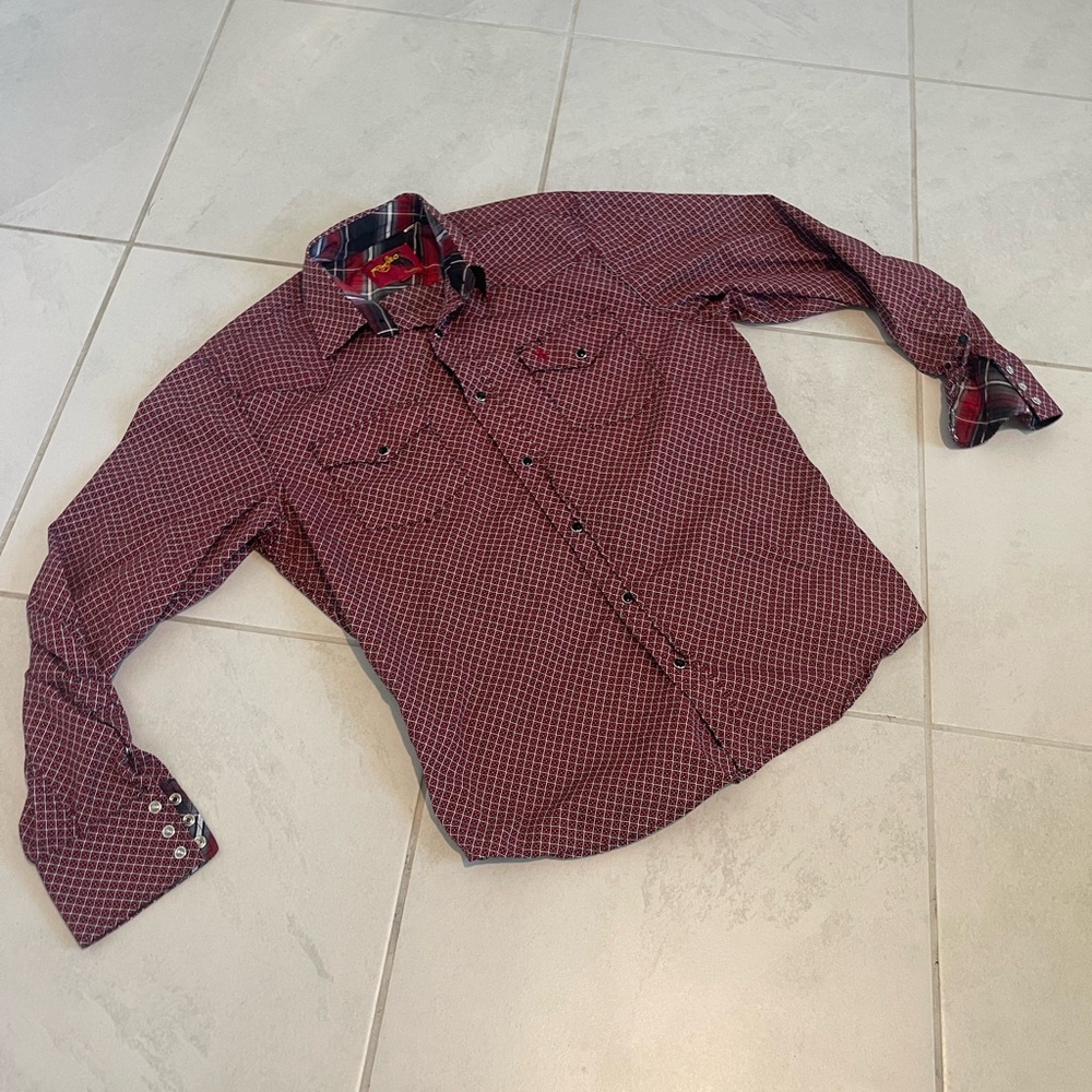 Roco Rodeo Western Black Pearl Button Up